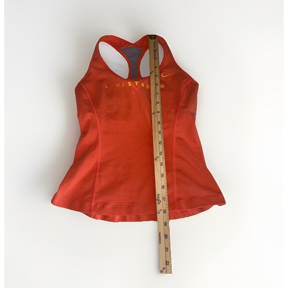 Nike Women's Dri-Fit Livestrong Tank Top Racerback Sport Bra Size Small Orange - Picture 6 of 7
